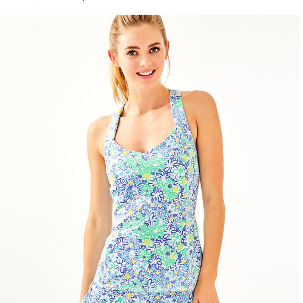 NWT XS Lilly Pulitzer UPF 50+ Meryl Nylon Pilar in Blue Haven